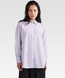 TOMMY HILFIGER | グローバルストライプオーバーサイズシャツ(シャツ/ブラウス)