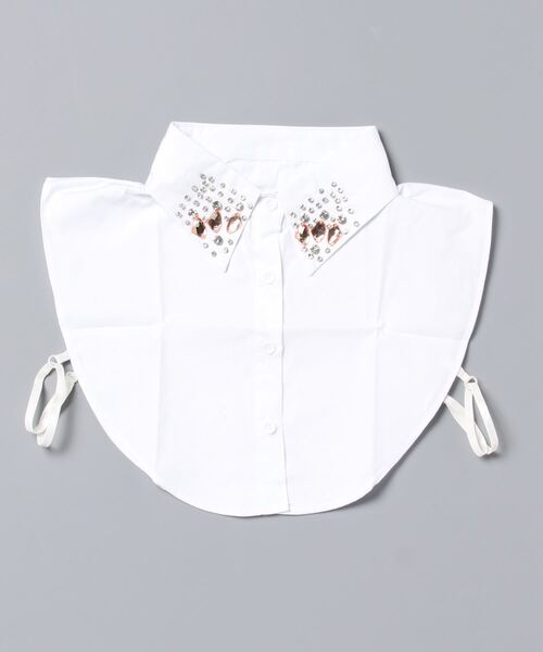 emesuelee（エメスーリー）の「ビーズ刺しゅう付け襟 きれいめ レイヤード レトロ（付け襟・レディース・ホワイト系2/ブラック系1/ホワイト/ブラック系2/ブラック/ホワイト系1/ブラック系5/ブラック系3/ホワイト系4/ブラック系4/ホワイト系3/ホワイト系5・フリー）」の17枚目の写真