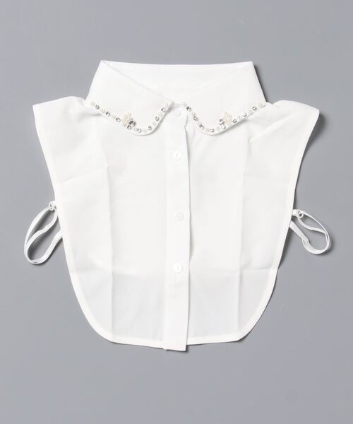 emesuelee（エメスーリー）の「ビーズ刺しゅう付け襟 きれいめ レイヤード レトロ（付け襟・レディース・ホワイト系2/ブラック系1/ホワイト/ブラック系2/ブラック/ホワイト系1/ブラック系5/ブラック系3/ホワイト系4/ブラック系4/ホワイト系3/ホワイト系5・フリー）」の16枚目の写真