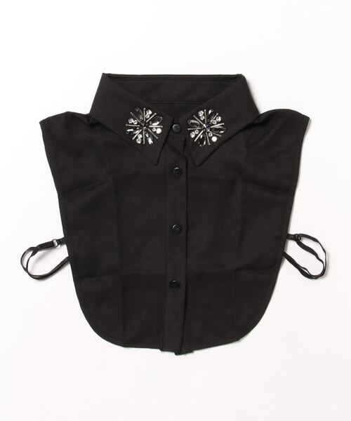 emesuelee（エメスーリー）の「ビーズ刺しゅう付け襟 きれいめ レイヤード レトロ（付け襟・レディース・ホワイト系2/ブラック系1/ホワイト/ブラック系2/ブラック/ホワイト系1/ブラック系5/ブラック系3/ホワイト系4/ブラック系4/ホワイト系3/ホワイト系5・フリー）」の14枚目の写真