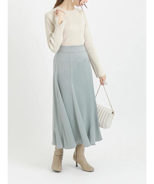 Te chichi（テチチ）の「袖口パールリブニット（ニット/セーター・レディース・ベージュ/ブラック/ブルー・ﾌﾘ-）」の7枚目の写真