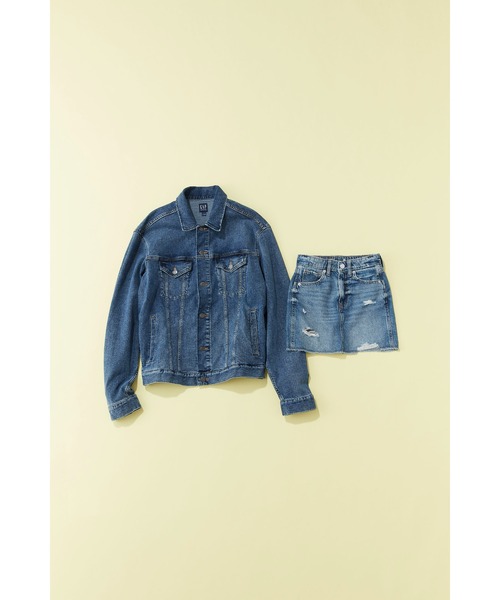 GAP(ギャップ)の「ウォッシュウェル ハイライズ デニムスカート (キッズ)(デニムスカート・キッズ・ライトインディゴブルー・120cm/130cm/140cm/150cm/155cm/160cm)」の9枚目の写真