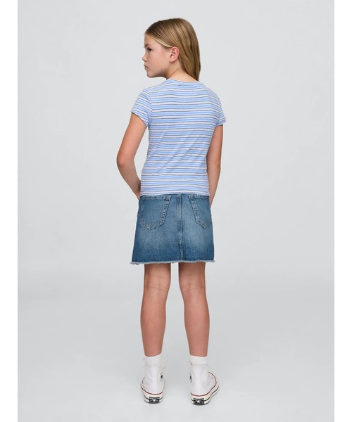 GAP(ギャップ)の「ウォッシュウェル ハイライズ デニムスカート (キッズ)(デニムスカート・キッズ・ライトインディゴブルー・120cm/130cm/140cm/150cm/155cm/160cm)」の12枚目の写真