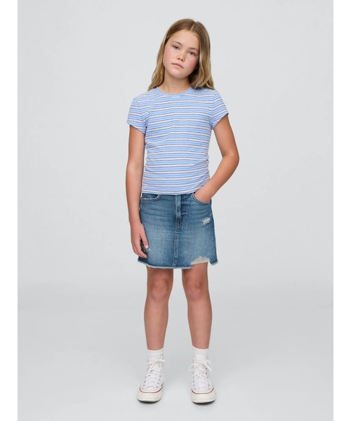 GAP(ギャップ)の「ウォッシュウェル ハイライズ デニムスカート (キッズ)(デニムスカート・キッズ・ライトインディゴブルー・120cm/130cm/140cm/150cm/155cm/160cm)」の11枚目の写真