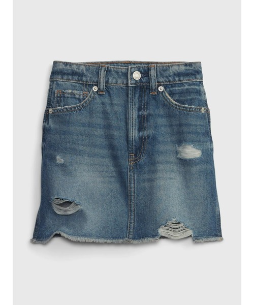 GAP(ギャップ)の「ウォッシュウェル ハイライズ デニムスカート (キッズ)(デニムスカート・キッズ・ライトインディゴブルー・120cm/130cm/140cm/150cm/155cm/160cm)」の10枚目の写真