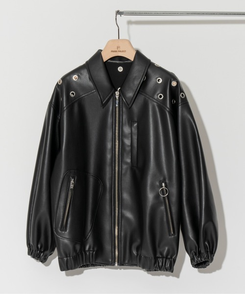 PRANK PROJECT(プランクプロジェクト)の「スタッズオーバーブルゾン/Studs Over Blouson(ブルゾン・レディース・ホワイト/ブラック・FREE)」の6枚目の写真