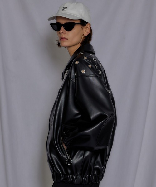 PRANK PROJECT(プランクプロジェクト)の「スタッズオーバーブルゾン/Studs Over Blouson(ブルゾン・レディース・ホワイト/ブラック・FREE)」の13枚目の写真