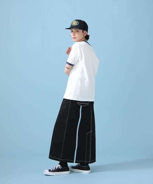 AVIREX（アヴィレックス）の「《WEB&DEPOT限定》DOUNUT ONE POINT RINGER T-SHIRT/ ドーナツワンポイントリンガーTシャツ（Tシャツ/カットソー・レディース・オレンジ/ネイビー・FREE）」の16枚目の写真