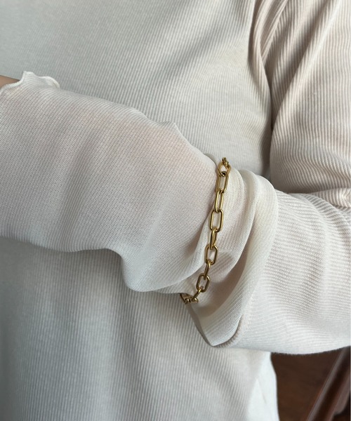 prose verse（プロズヴェール）の「〈サージカルステンレス〉チェーンブレスレット（ブレスレット・レディース・シルバー/ゴールド・ﾌﾘ-）」の3枚目の写真