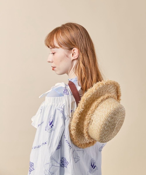 kaorinomori（カオリノモリ）の「kaorinomori レイハット（ハット・レディース・ブラウン/ライトパープル・M/57.5cm）」の4枚目の写真