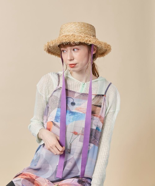 kaorinomori（カオリノモリ）の「kaorinomori レイハット（ハット・レディース・ブラウン/ライトパープル・M/57.5cm）」の16枚目の写真