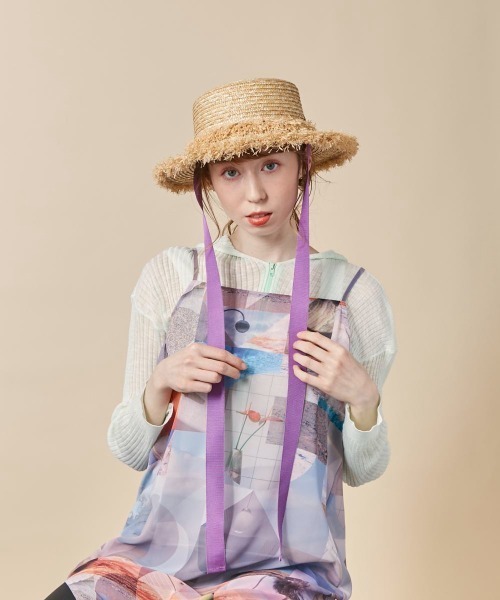 kaorinomori（カオリノモリ）の「kaorinomori レイハット（ハット・レディース・ブラウン/ライトパープル・M/57.5cm）」の17枚目の写真