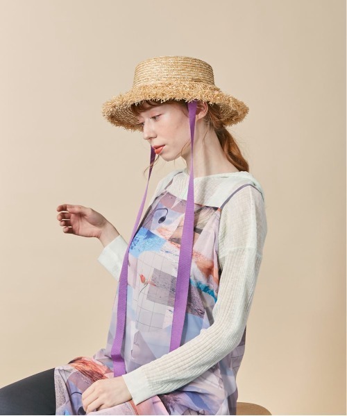 kaorinomori（カオリノモリ）の「kaorinomori レイハット（ハット・レディース・ブラウン/ライトパープル・M/57.5cm）」の18枚目の写真