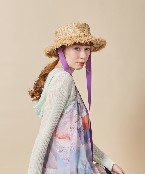 kaorinomori（カオリノモリ）の「kaorinomori レイハット（ハット・レディース・ブラウン/ライトパープル・M/57.5cm）」の20枚目の写真