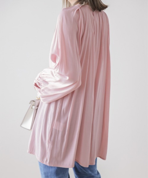AMELY(エミリー)の「フロントタックブラウス(シャツ/ブラウス・レディース・イエロー/ブラック/ホワイト/ピンク・フリー)」の15枚目の写真