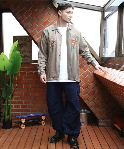HOUSTON（ヒューストン）の「HOUSTON スカシャツ（龍・虎・鷹