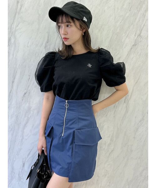 dazzlin(ダズリン)の「エンブロイダリーワンポイントTシャツ(Tシャツ/カットソー・レディース・ブラック/ベージュ/オフホワイト・FREE)」の14枚目の写真