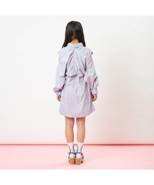 algy（アルジー）の「ボレロ付きシャツワンピ（シャツワンピース・キッズ・ミント/ベージュ/サックスブルー・XX-SMALL/X-SMALL/MEDIUM/SMALL）」の7枚目の写真