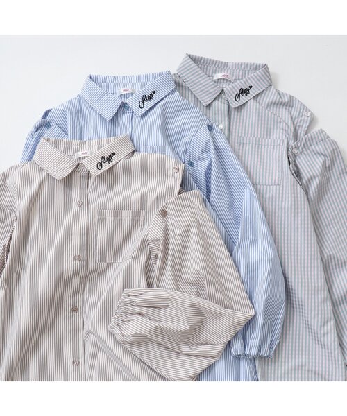 algy（アルジー）の「ボレロ付きシャツワンピ（シャツワンピース・キッズ・ミント/ベージュ/サックスブルー・XX-SMALL/X-SMALL/MEDIUM/SMALL）」の9枚目の写真