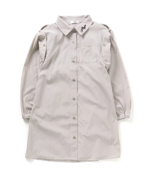 algy（アルジー）の「ボレロ付きシャツワンピ（シャツワンピース・キッズ・ミント/ベージュ/サックスブルー・XX-SMALL/X-SMALL/MEDIUM/SMALL）」の11枚目の写真