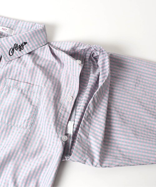 algy（アルジー）の「ボレロ付きシャツワンピ（シャツワンピース・キッズ・ミント/ベージュ/サックスブルー・XX-SMALL/X-SMALL/MEDIUM/SMALL）」の13枚目の写真