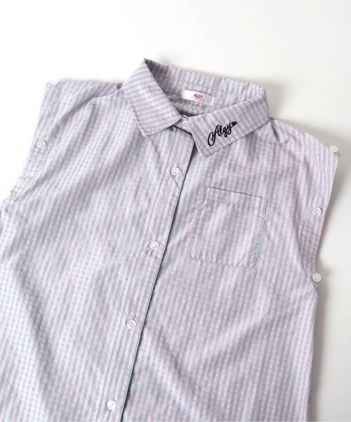 algy（アルジー）の「ボレロ付きシャツワンピ（シャツワンピース・キッズ・ミント/ベージュ/サックスブルー・XX-SMALL/X-SMALL/MEDIUM/SMALL）」の16枚目の写真