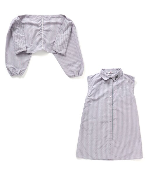 algy（アルジー）の「ボレロ付きシャツワンピ（シャツワンピース・キッズ・ミント/ベージュ/サックスブルー・XX-SMALL/X-SMALL/MEDIUM/SMALL）」の17枚目の写真