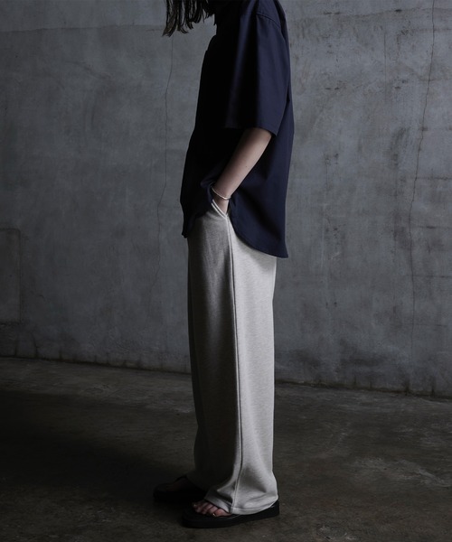 CALLNE（カルネ）の「【CALLNE】Loose Cotton Regular  Color Halfsleeve Shirt / ルーズコットン レギュラーカラー半袖シャツ（シャツ/ブラウス・メンズ・グレー系/ダークネイビー・M/L）」の14枚目の写真