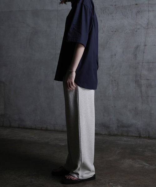 CALLNE（カルネ）の「【CALLNE】Loose Cotton Regular  Color Halfsleeve Shirt / ルーズコットン レギュラーカラー半袖シャツ（シャツ/ブラウス・メンズ・グレー系/ダークネイビー・M/L）」の7枚目の写真