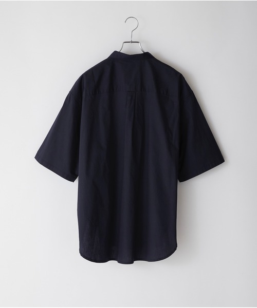CALLNE（カルネ）の「【CALLNE】Loose Cotton Regular  Color Halfsleeve Shirt / ルーズコットン レギュラーカラー半袖シャツ（シャツ/ブラウス・メンズ・グレー系/ダークネイビー・M/L）」の17枚目の写真