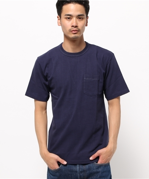 ENTRY SG（エントリーエスジー）の「ENTRY SG: 『Tijuana』クルーネック ポケット Tシャツ（Tシャツ/カットソー・メンズ・ブラック/ライトグリーン/ピンクゴールド/オフホワイト/グレー/チャコールグレー/ワイン/レンガ/ネイビー/バイオレット・SMALL/MEDIUM/LARGE）」の7枚目の写真