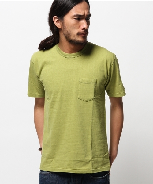 ENTRY SG（エントリーエスジー）の「ENTRY SG: 『Tijuana』クルーネック ポケット Tシャツ（Tシャツ/カットソー・メンズ・ブラック/ライトグリーン/ピンクゴールド/オフホワイト/グレー/チャコールグレー/ワイン/レンガ/ネイビー/バイオレット・SMALL/MEDIUM/LARGE）」の6枚目の写真