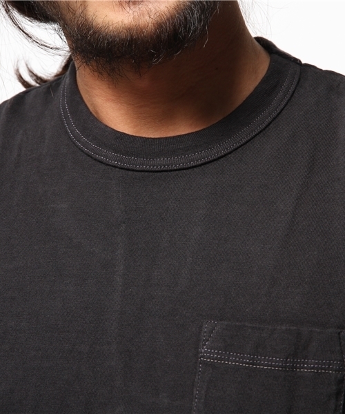 ENTRY SG（エントリーエスジー）の「ENTRY SG: 『Tijuana』クルーネック ポケット Tシャツ（Tシャツ/カットソー・メンズ・ブラック/ライトグリーン/ピンクゴールド/オフホワイト/グレー/チャコールグレー/ワイン/レンガ/ネイビー/バイオレット・SMALL/MEDIUM/LARGE）」の14枚目の写真