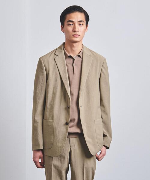 UNITED ARROWS（ユナイテッドアローズ）の「リネンライク シングル２ボタン ジャケット COZY -ウォッシャブル・ストレッチ-（セットアップ・メンズ・ベージュ/ロイヤルブルー・S/M/L/XL）」の5枚目の写真