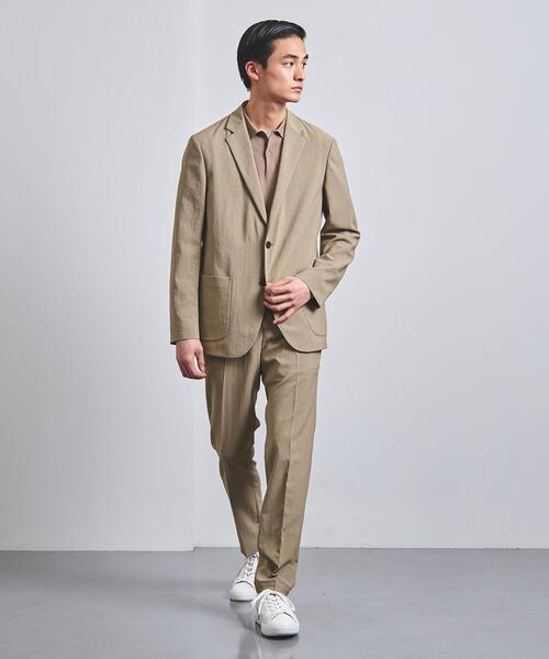 UNITED ARROWS（ユナイテッドアローズ）の「リネンライク シングル２ボタン ジャケット COZY -ウォッシャブル・ストレッチ-（セットアップ・メンズ・ベージュ/ロイヤルブルー・S/M/L/XL）」の8枚目の写真