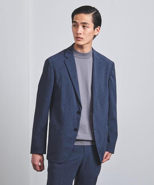 UNITED ARROWS（ユナイテッドアローズ）の「リネンライク シングル２ボタン ジャケット COZY -ウォッシャブル・ストレッチ-（セットアップ・メンズ・ベージュ/ロイヤルブルー・S/M/L/XL）」の4枚目の写真