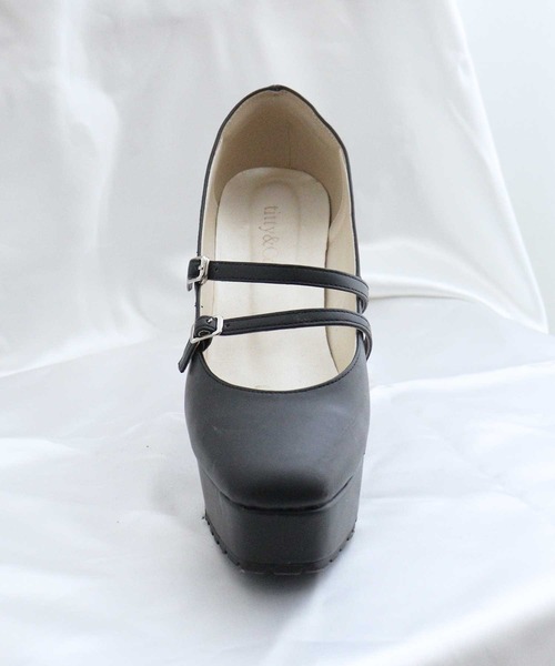 TITTY&CO.(ティティーアンドコー)の「【TITTY&CO.】ダブルストラップパンプス(パンプス・レディース・パープル/ブラック・S/M/L)」の8枚目の写真