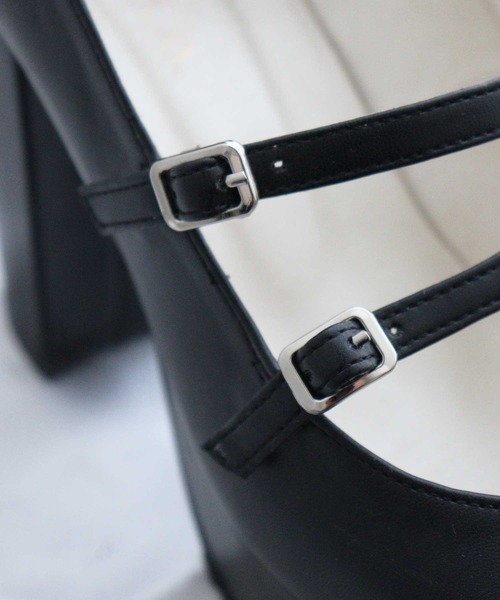 TITTY&CO.(ティティーアンドコー)の「【TITTY&CO.】ダブルストラップパンプス(パンプス・レディース・パープル/ブラック・S/M/L)」の12枚目の写真