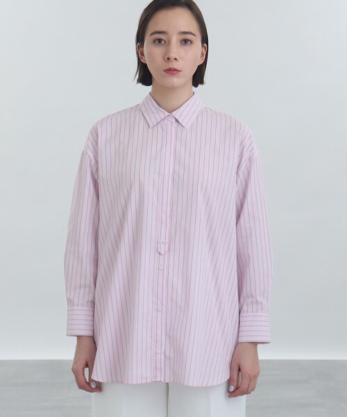 INDIVI（インディヴィ）の「◆【洗える/ストライプ】バックシャン デザインシャツ（シャツ/ブラウス・レディース・ピンク系その他/ネイビー系7/ブルー系2/ホワイト・05/12/13/38/34/15 ）」の14枚目の写真