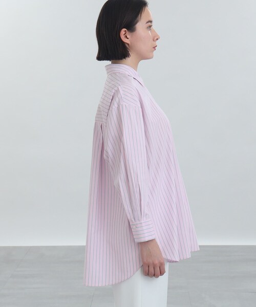 INDIVI（インディヴィ）の「◆【洗える/ストライプ】バックシャン デザインシャツ（シャツ/ブラウス・レディース・ピンク系その他/ネイビー系7/ブルー系2/ホワイト・05/12/13/38/34/15 ）」の19枚目の写真