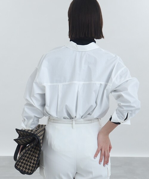 INDIVI（インディヴィ）の「◆【洗える/ストライプ】バックシャン デザインシャツ（シャツ/ブラウス・レディース・ピンク系その他/ネイビー系7/ブルー系2/ホワイト・05/12/13/38/34/15 ）」の20枚目の写真