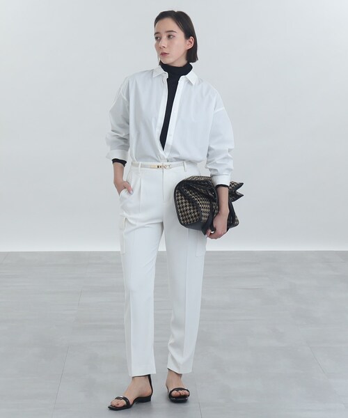 INDIVI（インディヴィ）の「◆【洗える/ストライプ】バックシャン デザインシャツ（シャツ/ブラウス・レディース・ピンク系その他/ネイビー系7/ブルー系2/ホワイト・05/12/13/38/34/15 ）」の21枚目の写真