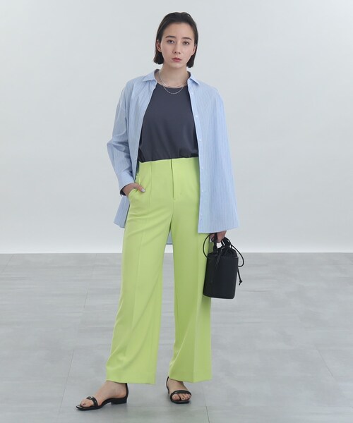 INDIVI（インディヴィ）の「◆【洗える/ストライプ】バックシャン デザインシャツ（シャツ/ブラウス・レディース・ピンク系その他/ネイビー系7/ブルー系2/ホワイト・05/12/13/38/34/15 ）」の8枚目の写真