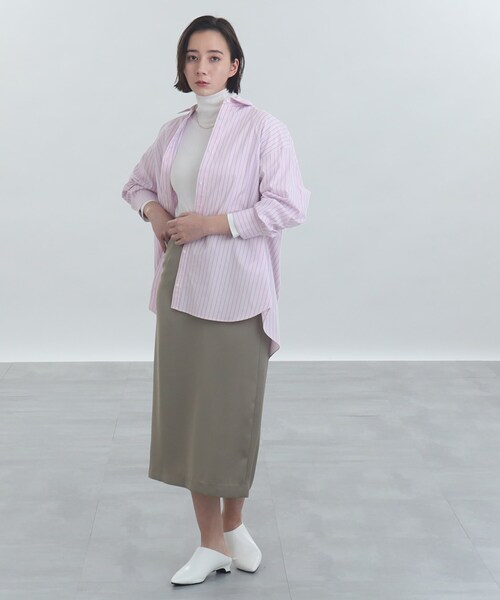 INDIVI（インディヴィ）の「◆【洗える/ストライプ】バックシャン デザインシャツ（シャツ/ブラウス・レディース・ピンク系その他/ネイビー系7/ブルー系2/ホワイト・05/12/13/38/34/15 ）」の18枚目の写真