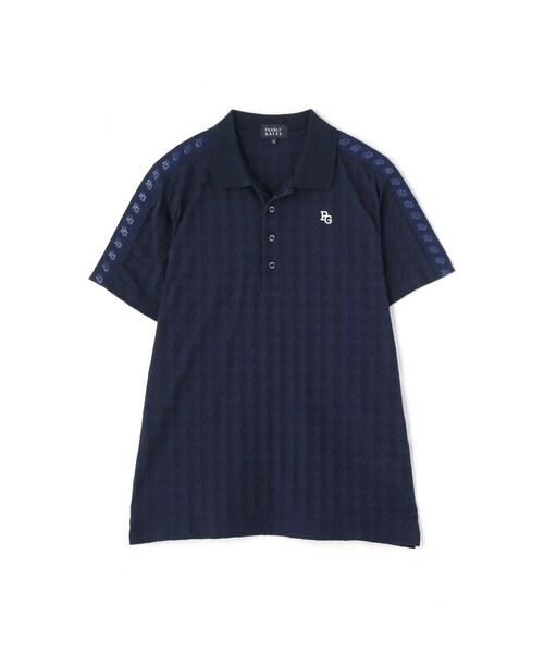 PEARLY GATES】千鳥柄リンクスジャガード 半袖ポロシャツ