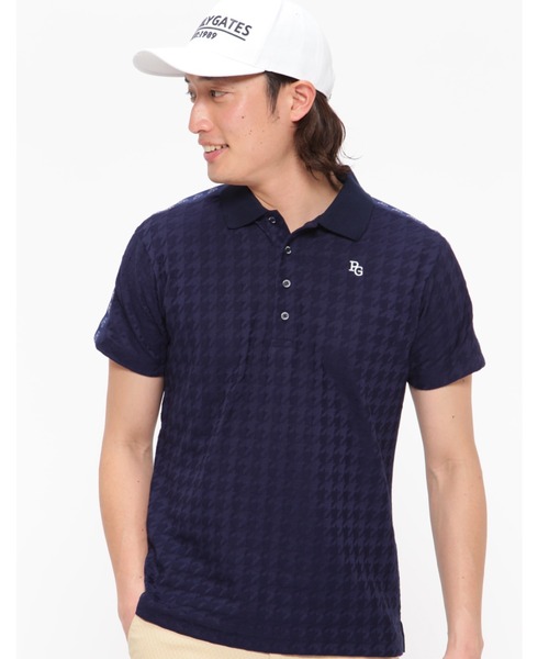 パーリーゲイツ ジャガード織 ランダムロゴ柄ポロシャツ（ブルー系／5） 楽天市場】パーリーゲイツ（カラーブルー）（シャツ・ポロシャツ