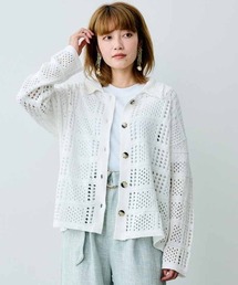 MEDE19F 衿付きニットカーディガン
