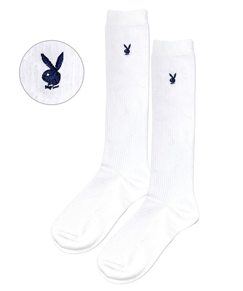 PLAYBOY(プレイボーイ)の「PLAYBOY/プレイボーイ ソックス スクールソックス 36cm丈 ハイソックス 通学用 学生用 靴下(ソックス/靴下・レディース・ブルー系その他3/ブルー系その他4/ブラック系その他/ホワイト系その他2/ホワイト系その他/ブルー系その他・23-25cm)」の3枚目の写真