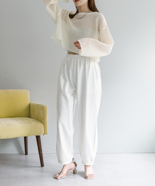 mystic（ミスティック）の「イージースポーティパンツ（スウェットパンツ・レディース・ベージュ/オフホワイト・FREE）」の17枚目の写真