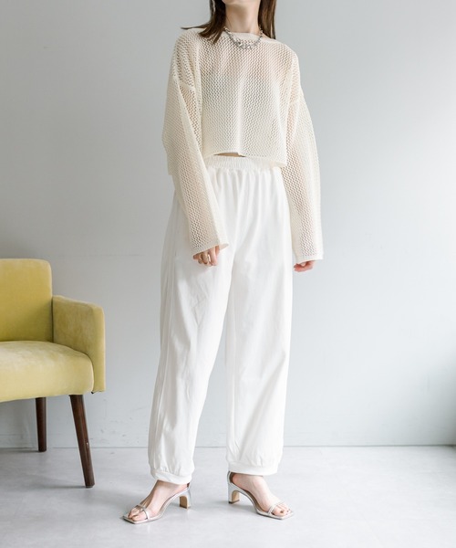 mystic（ミスティック）の「イージースポーティパンツ（スウェットパンツ・レディース・ベージュ/オフホワイト・FREE）」の8枚目の写真